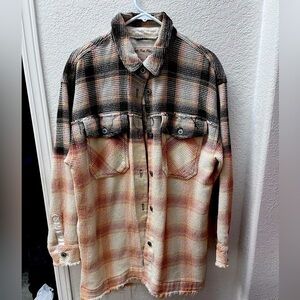 FREE PEOPLE OMBRE OVERSIZED SHACKET-SIZE M